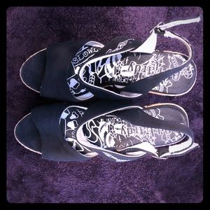 Ed Hardy Platform Heels